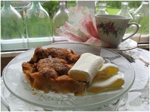 Omena- tai raparperipiirakka