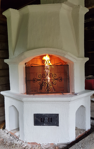 avotakka kipinäsuojalla