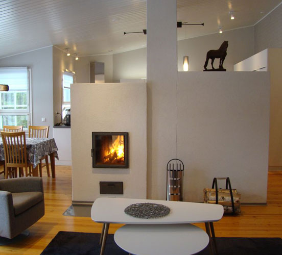 kaksipuoleinen takka ja leivinuuni, uunimuurari Petteri Stubb